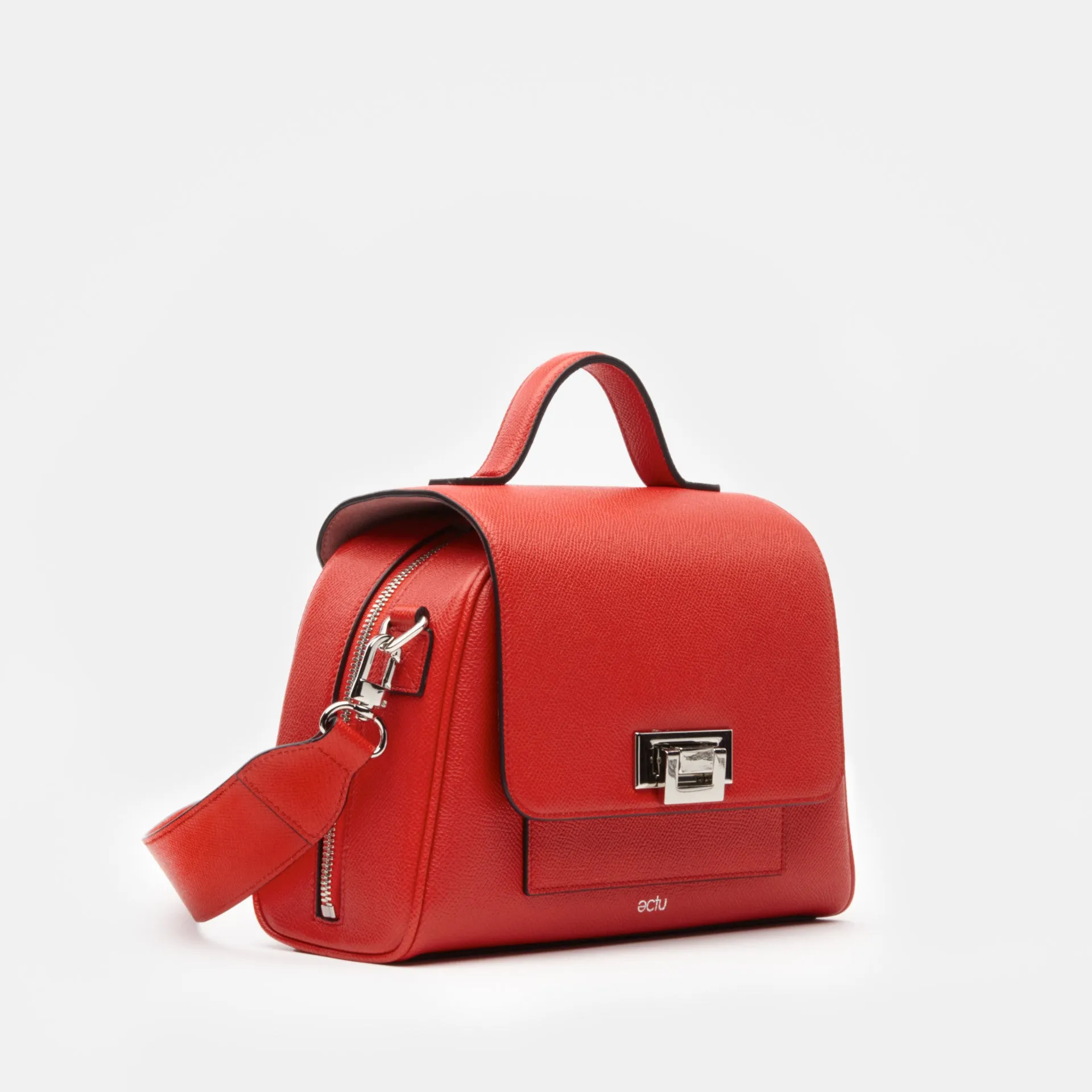 Mini Palermo Italian Leather Crossbody in Cranberry