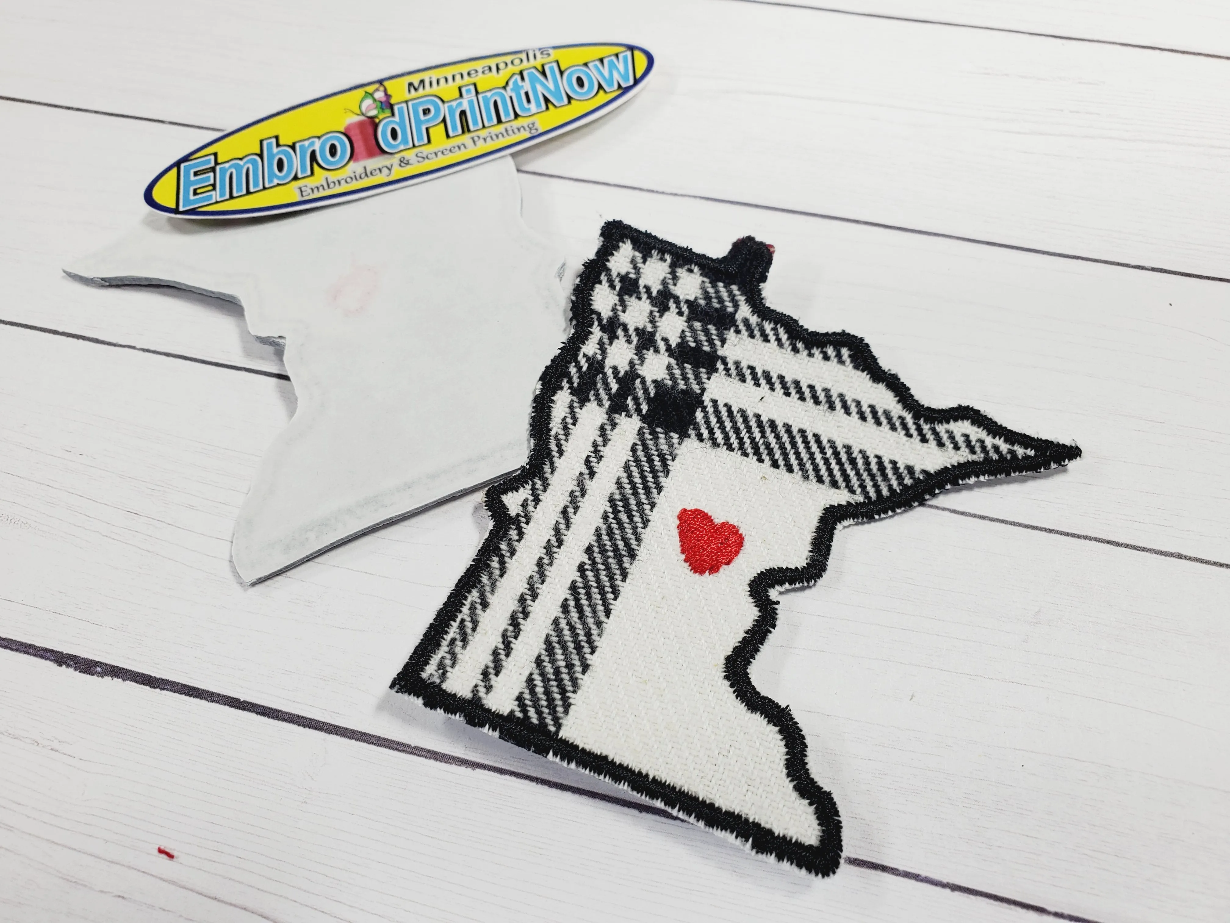 Minnesota State Buffalo Plaid 2 X 2 Iron On Patch