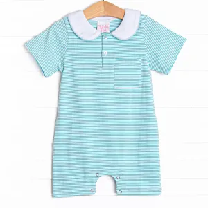 Mint in May Short Romper, Green