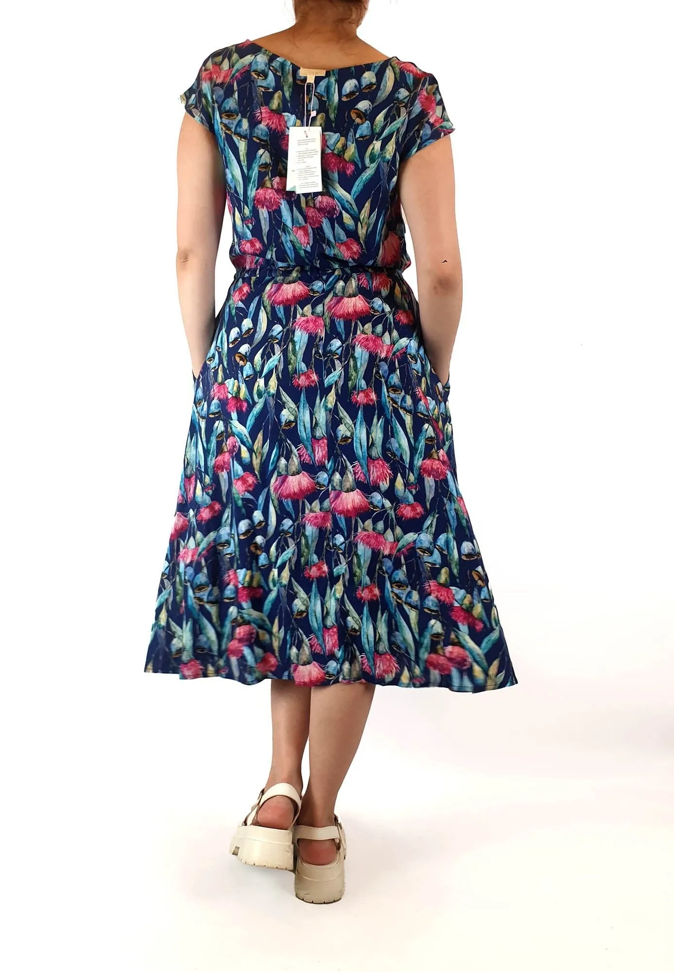 Miranda Murphy gumnut cap sleeve dress size S