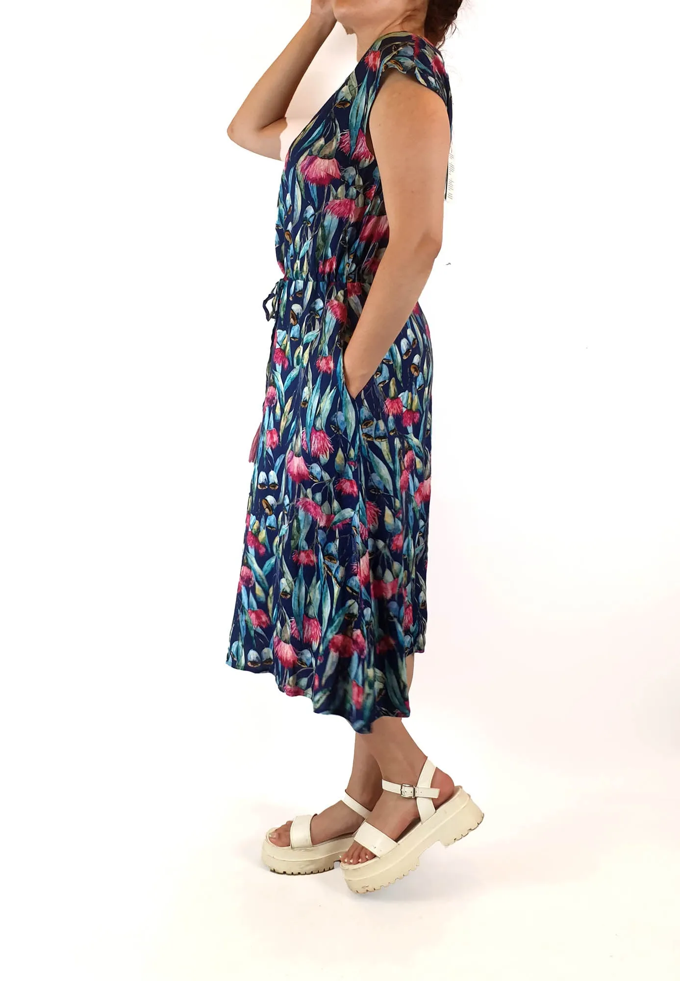 Miranda Murphy gumnut cap sleeve dress size S