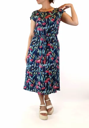 Miranda Murphy gumnut cap sleeve dress size S