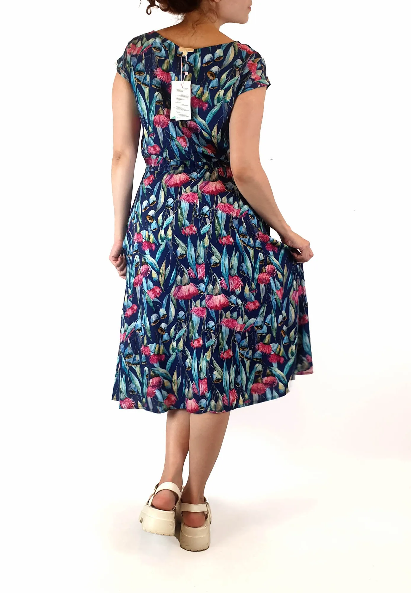Miranda Murphy gumnut cap sleeve dress size S