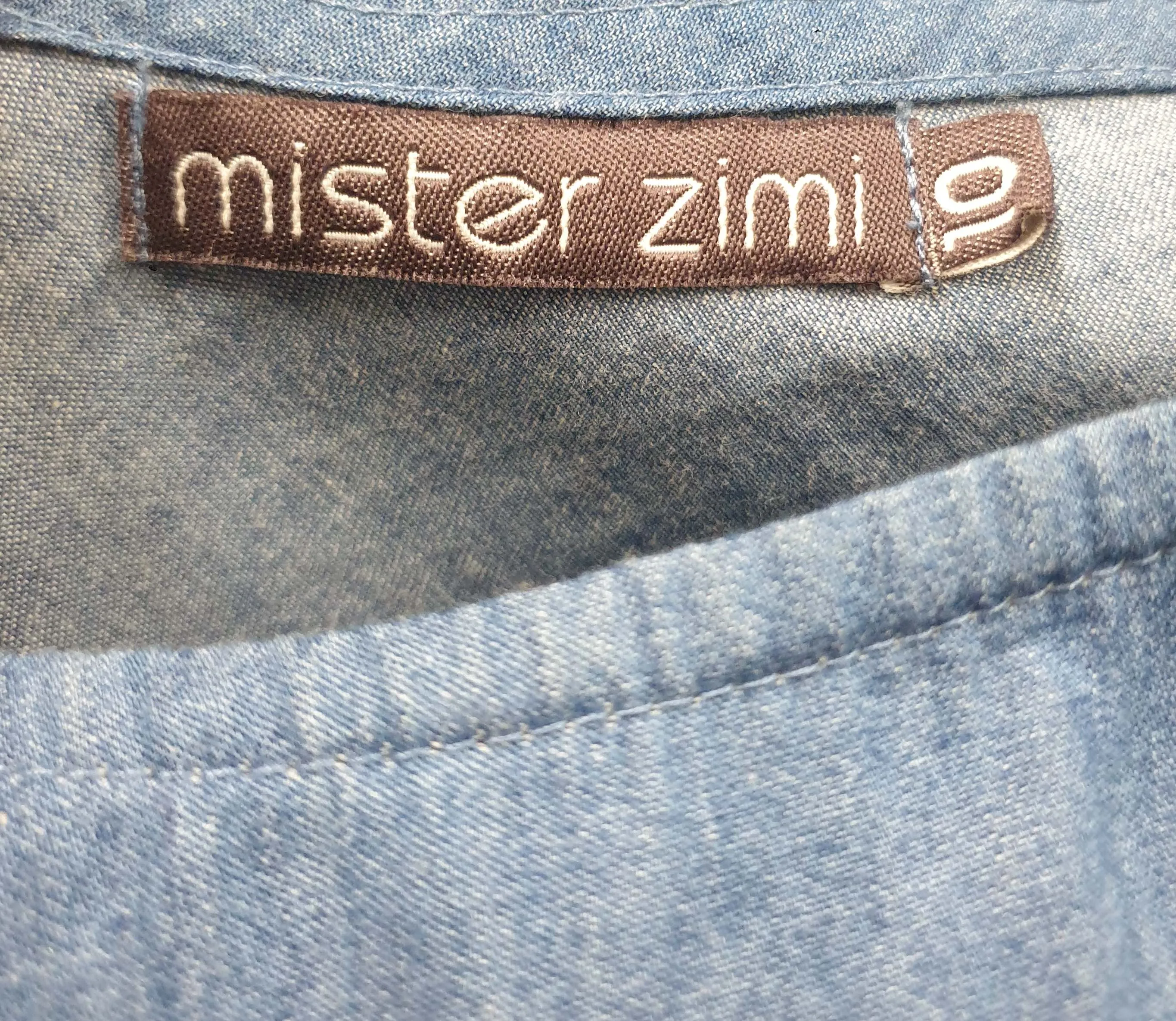 Mister Zimi sleeveless denim maxi dress with button detail size 10