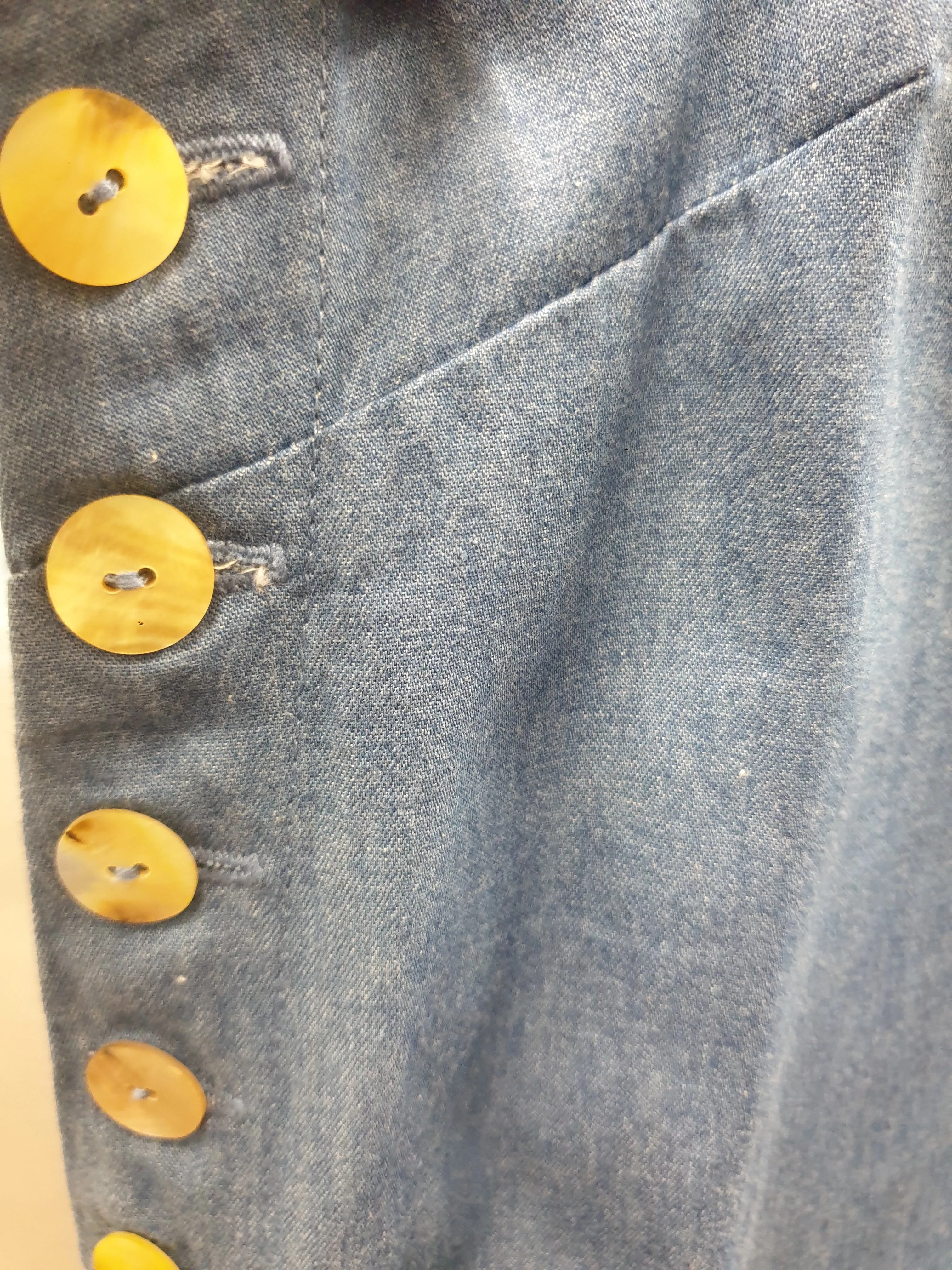 Mister Zimi sleeveless denim maxi dress with button detail size 10