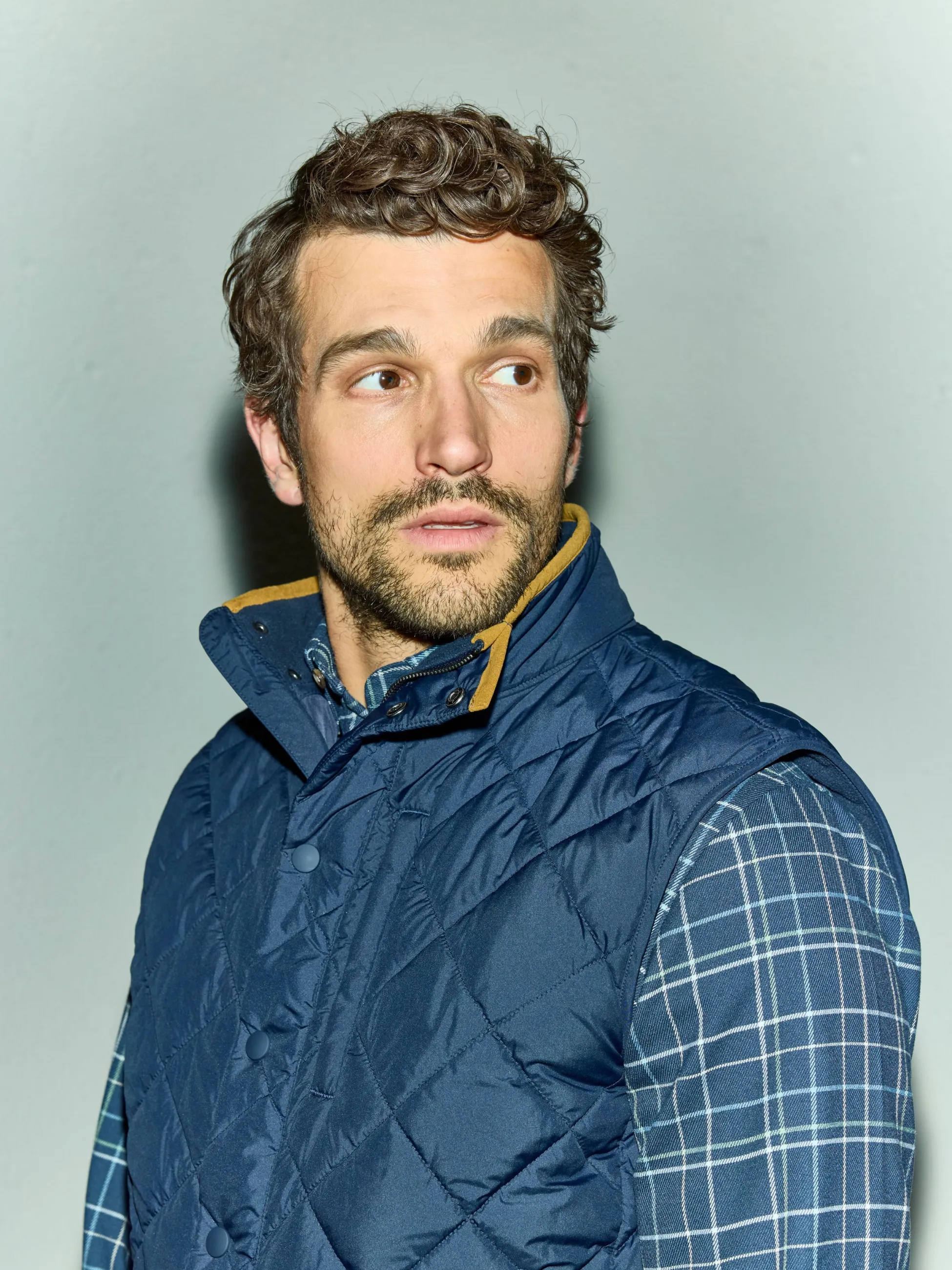 Mizzen   Main City Flannel - Navy Andrew Plaid