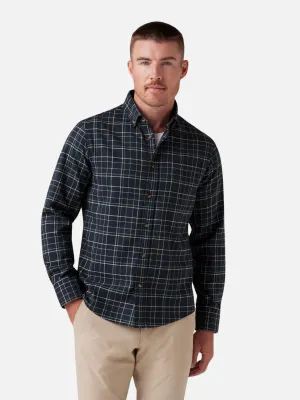 Mizzen   Main City Flannel - Navy Andrew Plaid