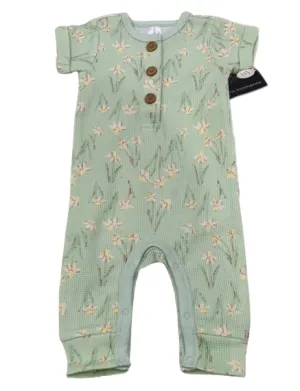 Modern Moments by Gerber Baby Boy / Girl Waffle Romper - Mint