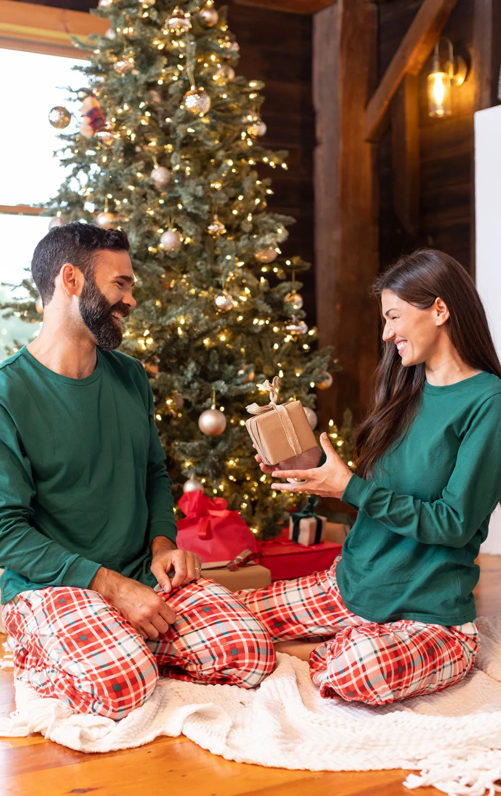 Modern Plaid Pullover Pajamas - Pet & Owner