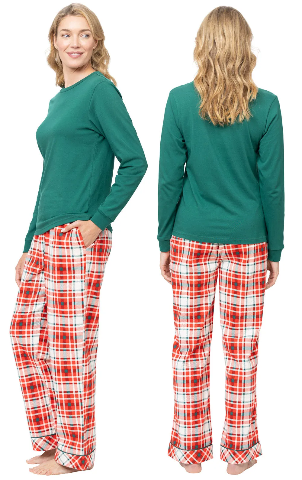 Modern Plaid Pullover Pajamas - Pet & Owner