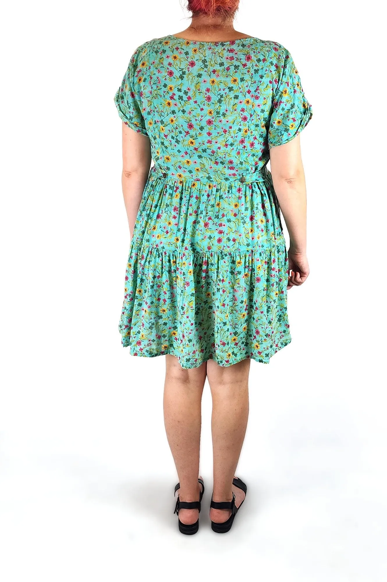 Mombasa Rose blue cotton dress size Large