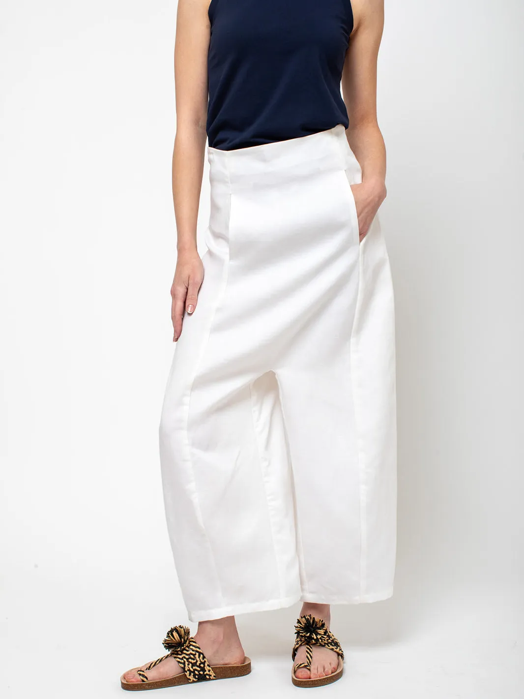 Morgan Pant - Cream Tencel Linen