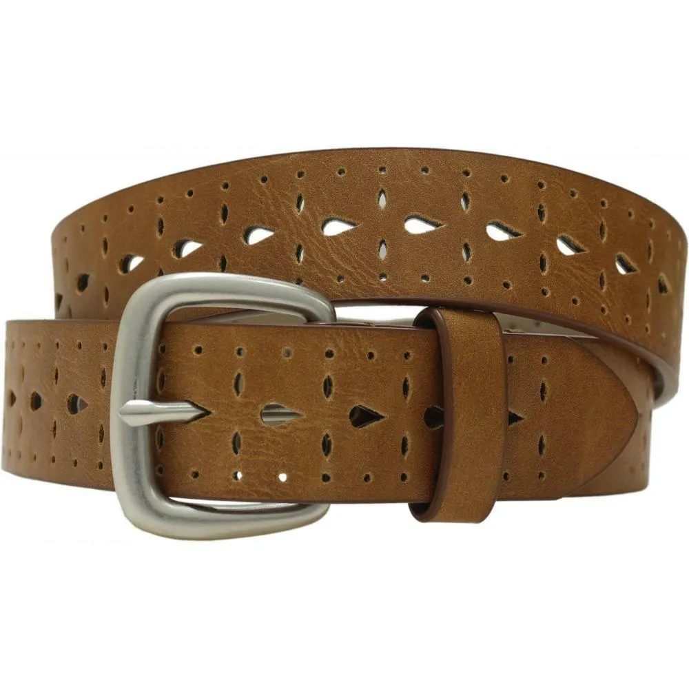 Mossimo Women's Bonded Leather Laser Perforated Belt