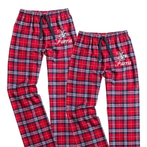 Mr. and Mrs. Personalized Flannel Pajamas