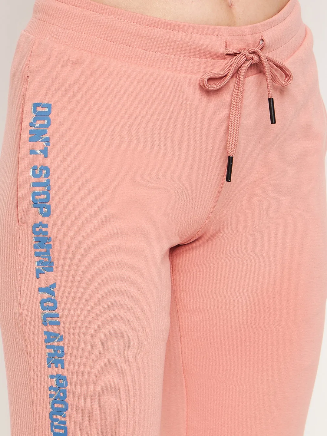 mSECRET Typography Peach Track Pants