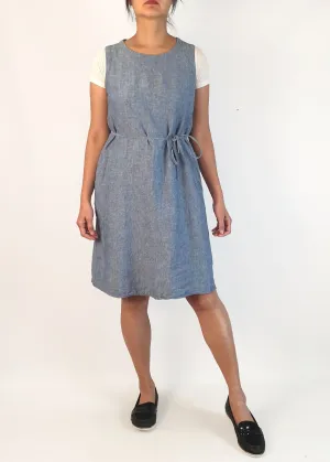 Muji denim sleeveless dress size M (small fit, best fits 10)