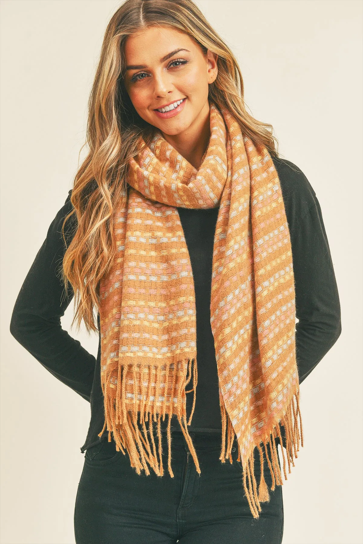 MULTI COLOR STITCH SCARF