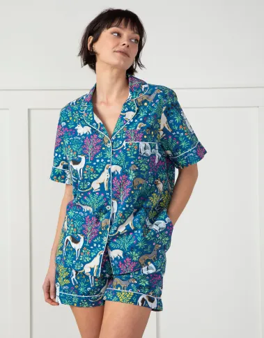 Must Love Dogs - PJ Short Set - Indigo