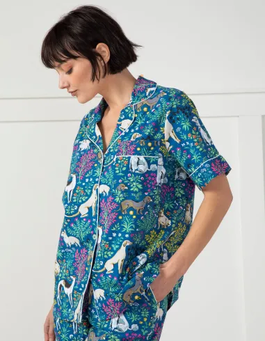Must Love Dogs - PJ Short Set - Indigo