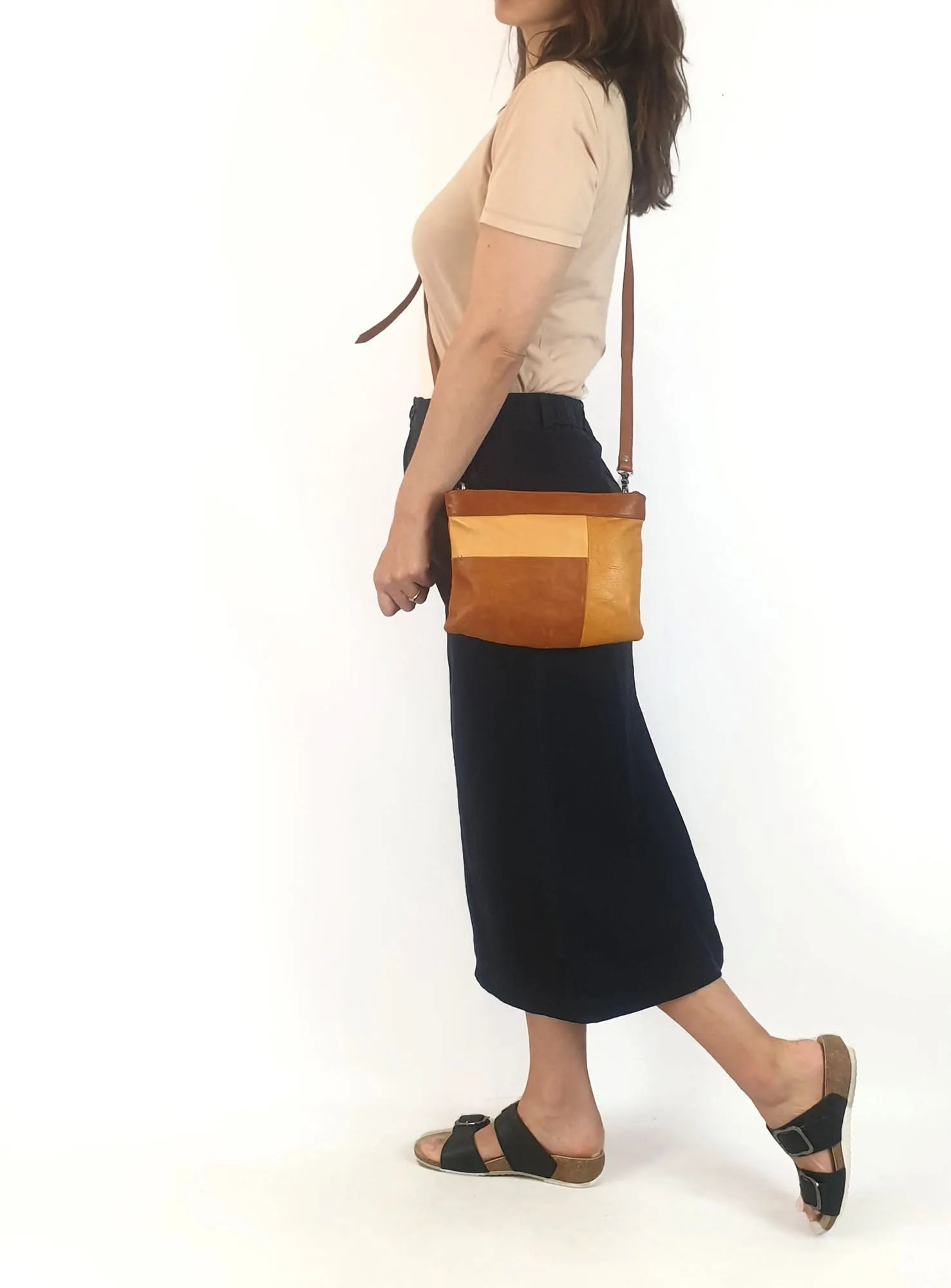 Nancybird brown leather mini bag regular