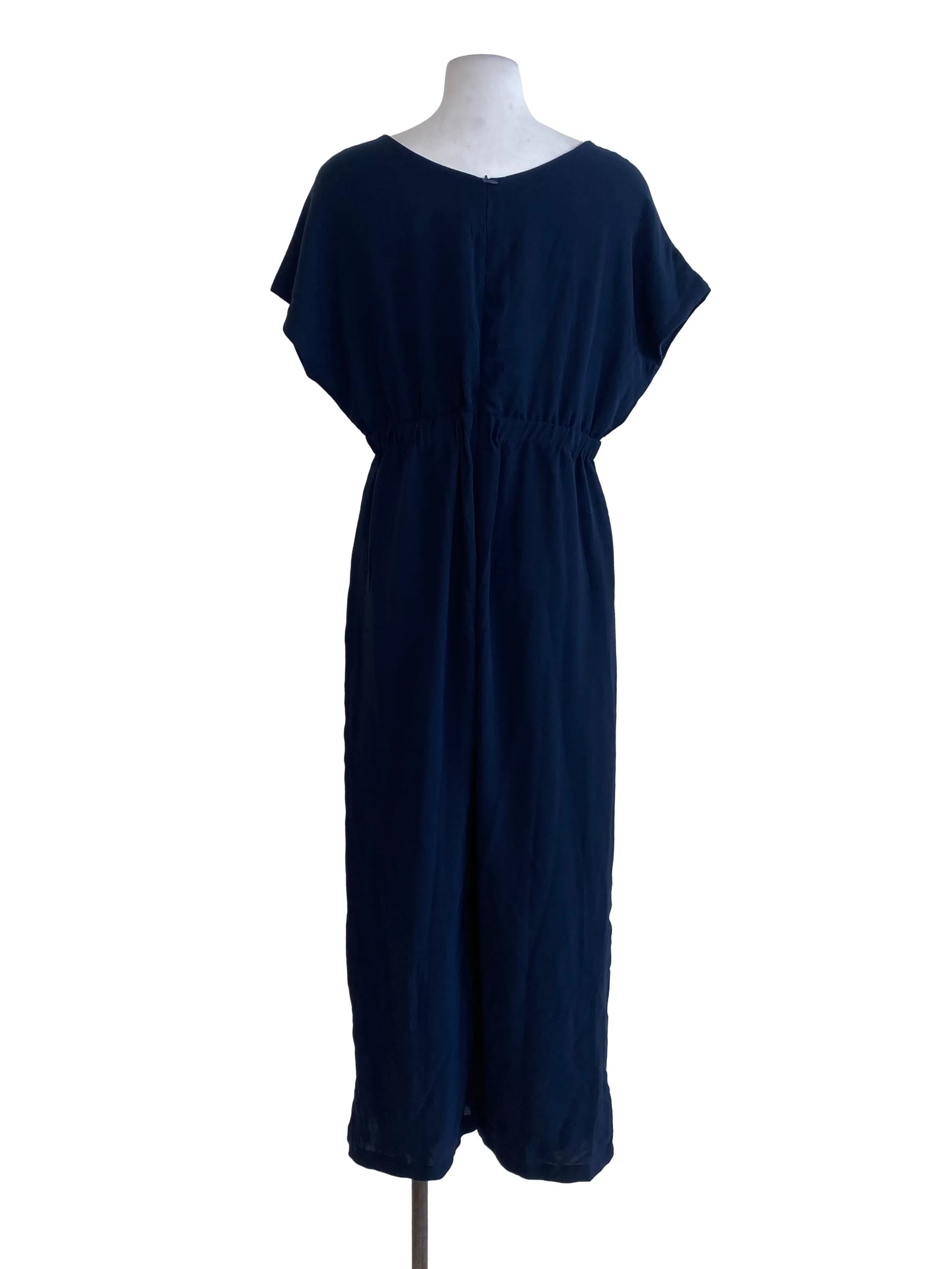 Navy Blue Embroidered Jumpsuits