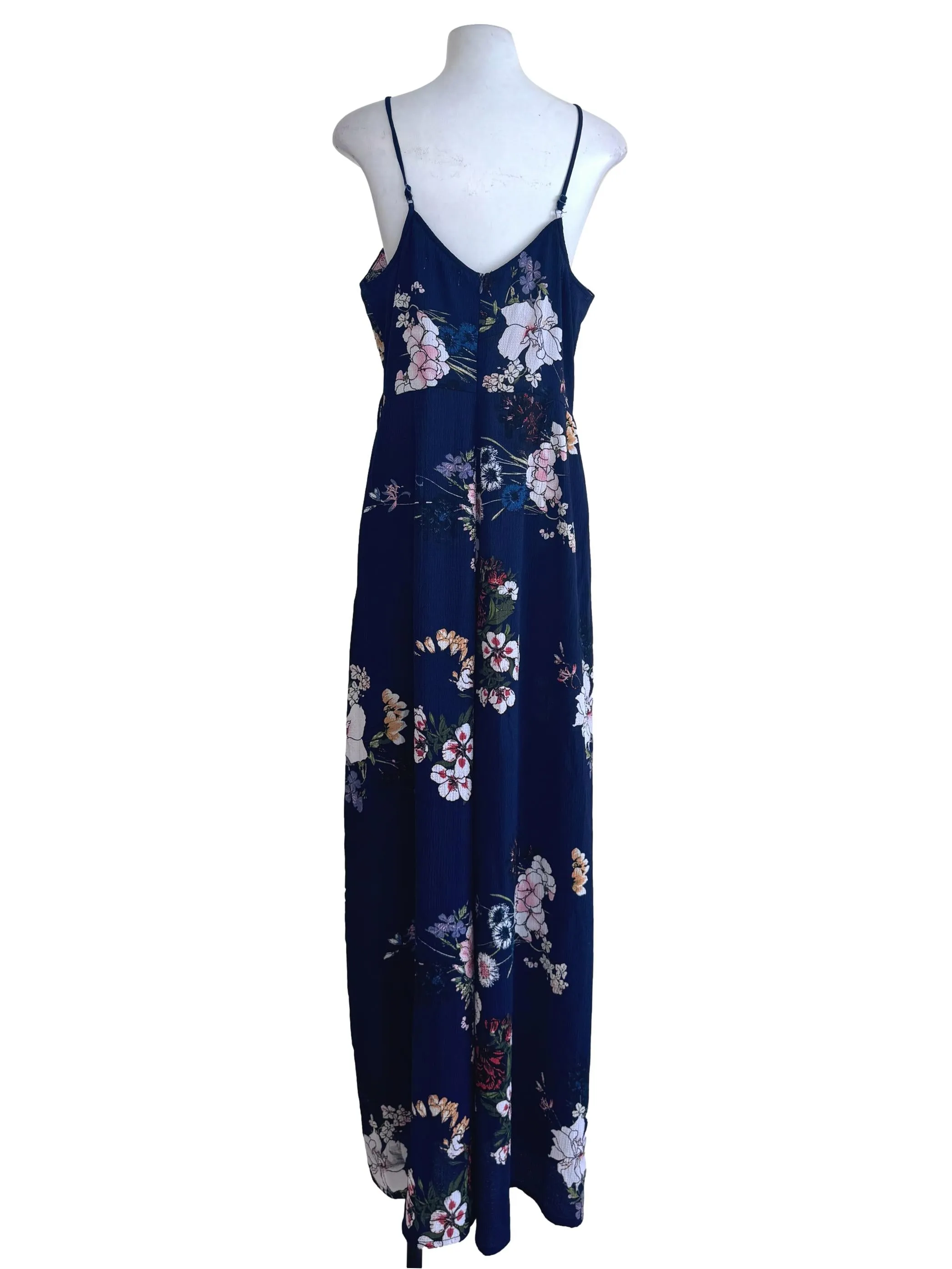 Navy Blue Floral Jumpsuits