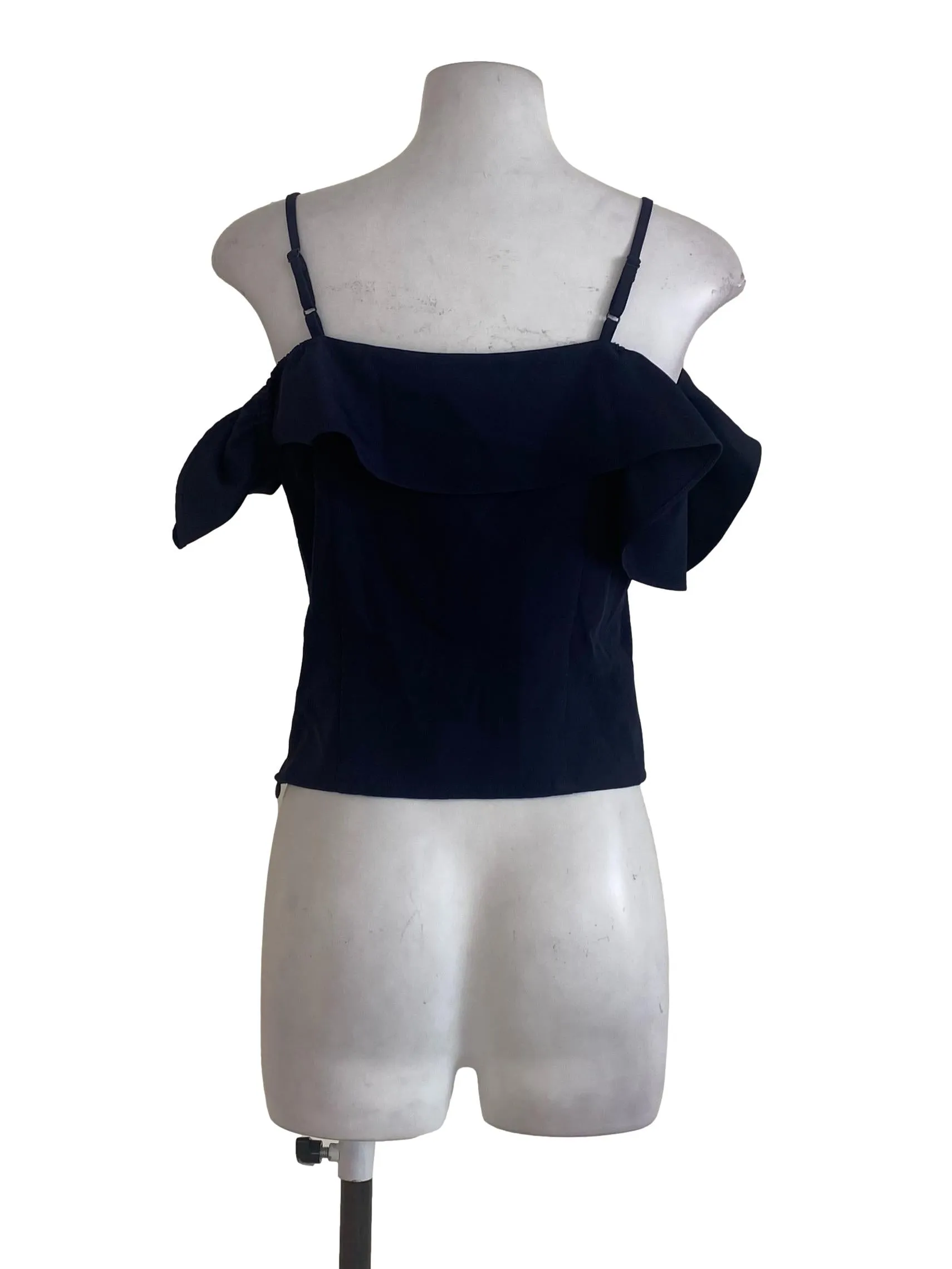 Navy Plain Crop Top