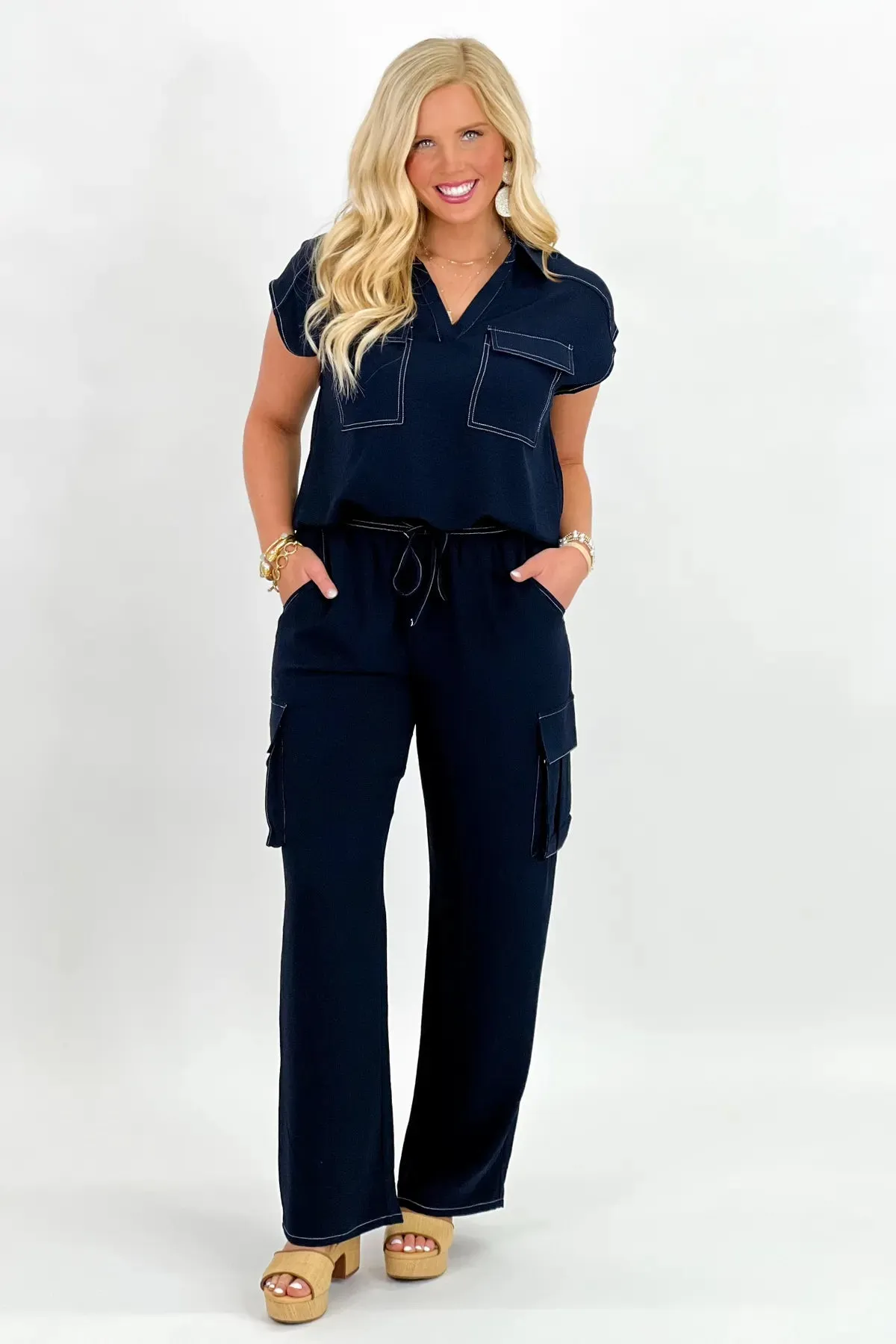 Navy Two Piece Set