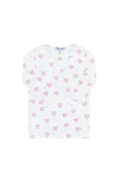 Nella Pima: Pink Heart Print Pajama