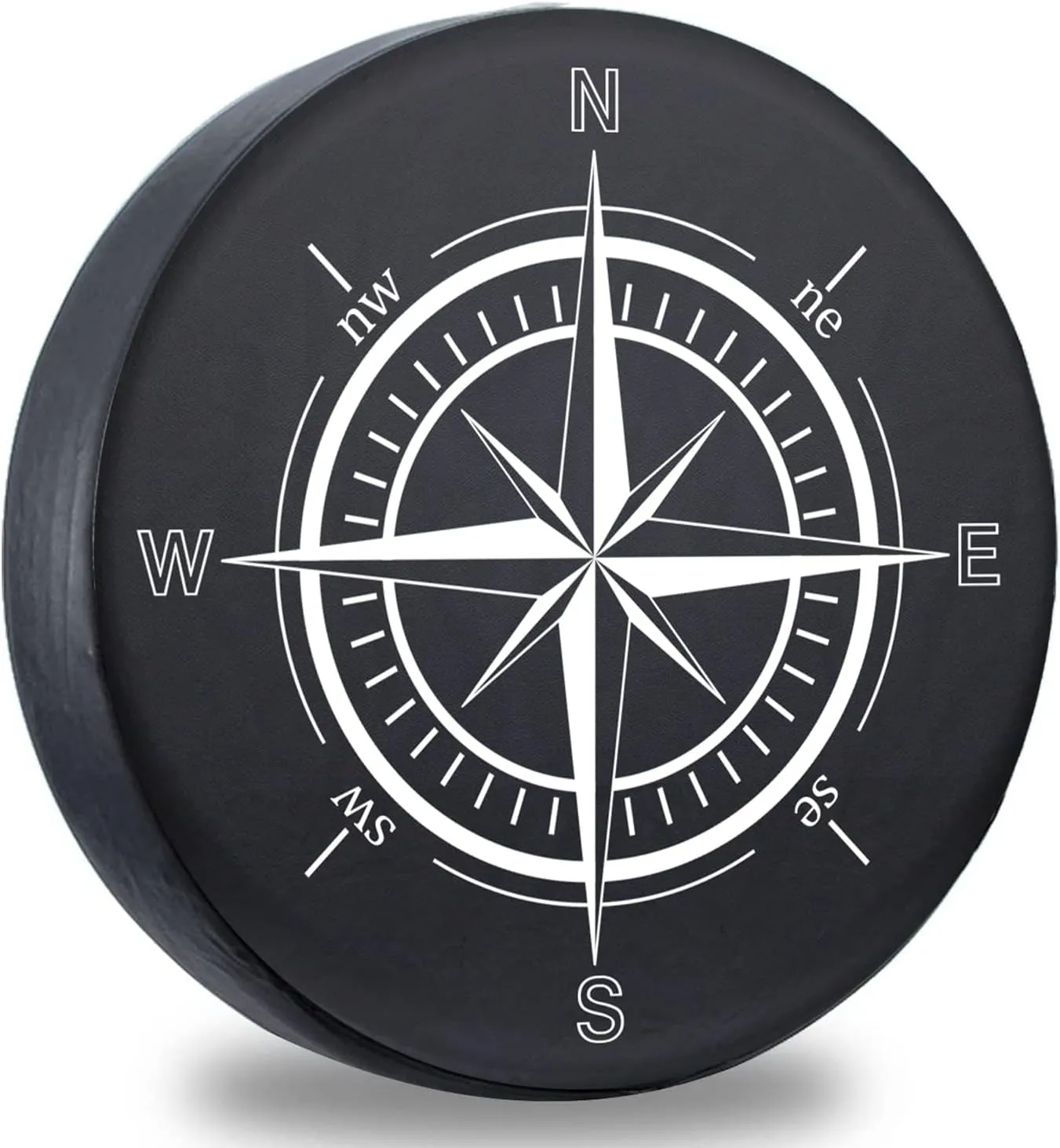NEW DKIIGAME Spare Tire Cover, Weatherproof Vinyl Leather Wheel Cover for Jeep Wrangler Sahara, Hummer H3,Toyota FJ, Trailer, RV, SUV, Truck (32"-33" Compass Print) - Retails for $58!