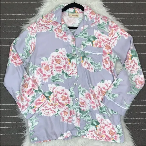NEW Papinelle floral flannel pajamas