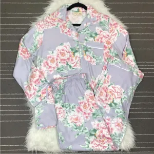 NEW Papinelle floral flannel pajamas