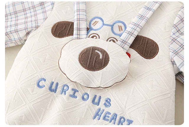 Newborn thickened jumpsuits A-type cotton-padded clothes for boys