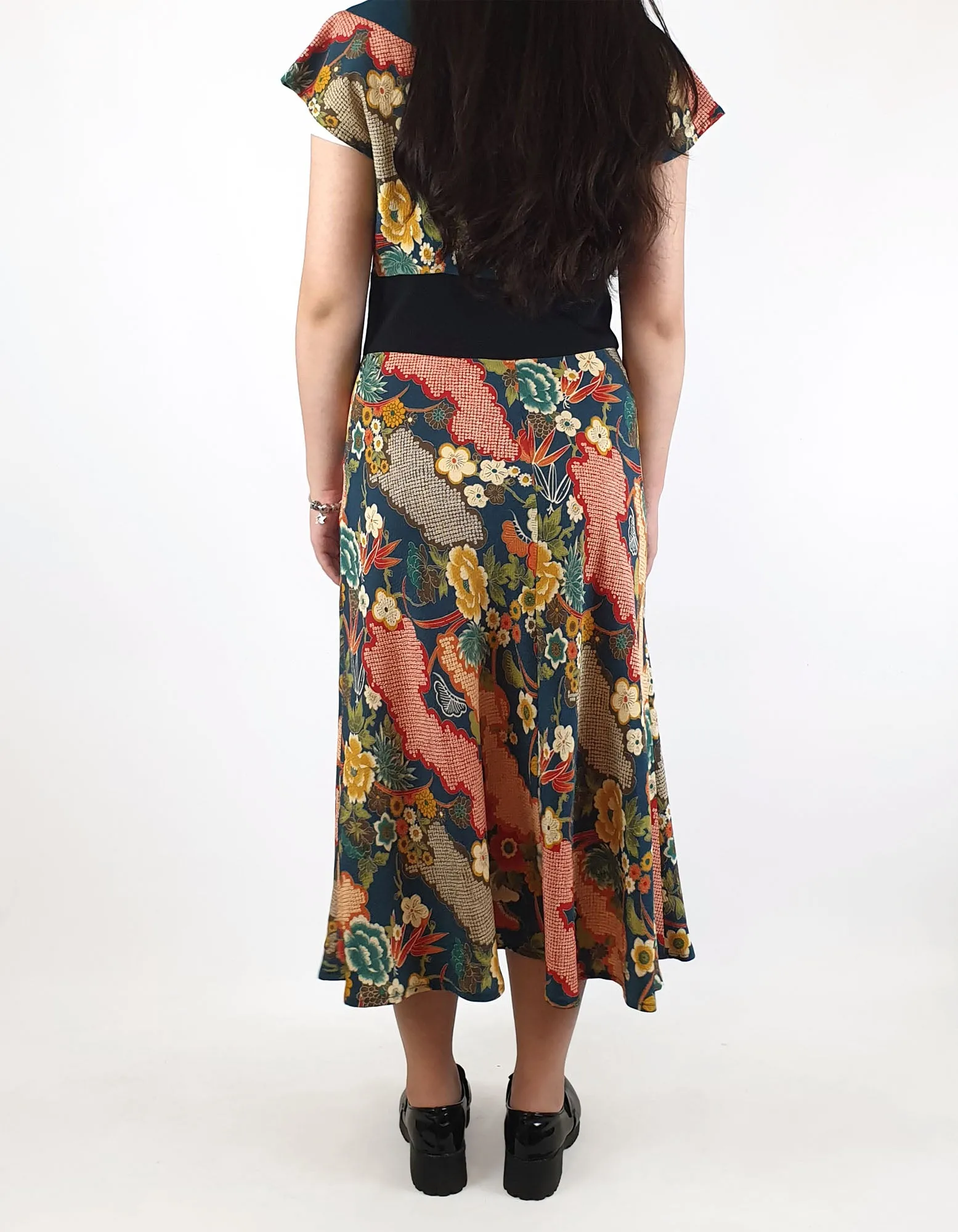 Nobue dress made with Japanese fabric fits size 6