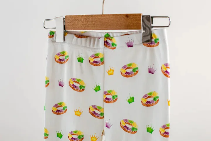 Nola Tawk King Cake Kids Mardi Gras PJs 2 Piece