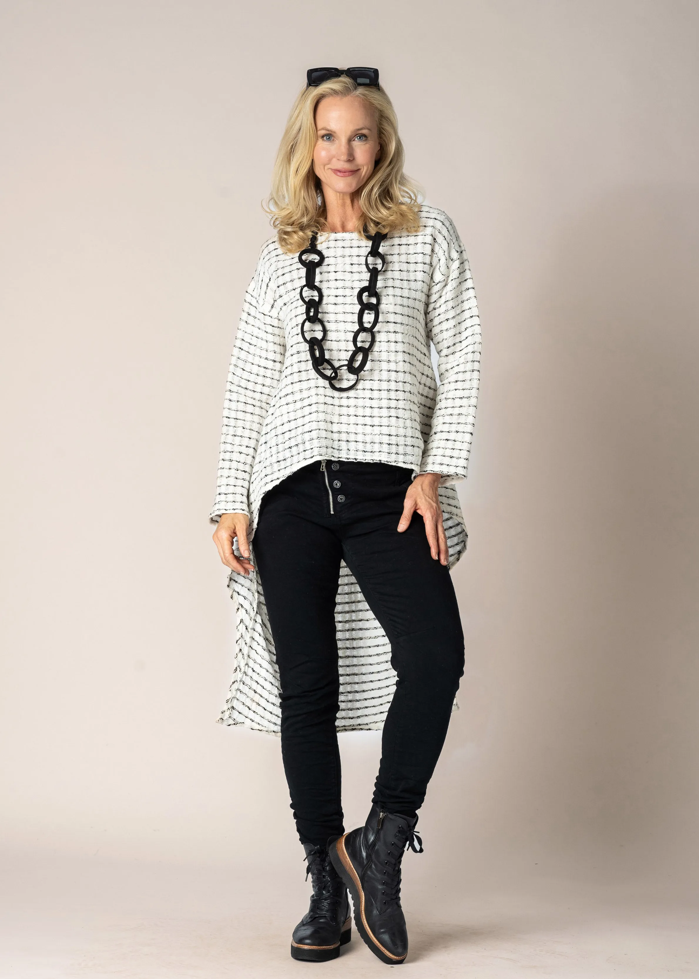Norah Linen Top in Cream
