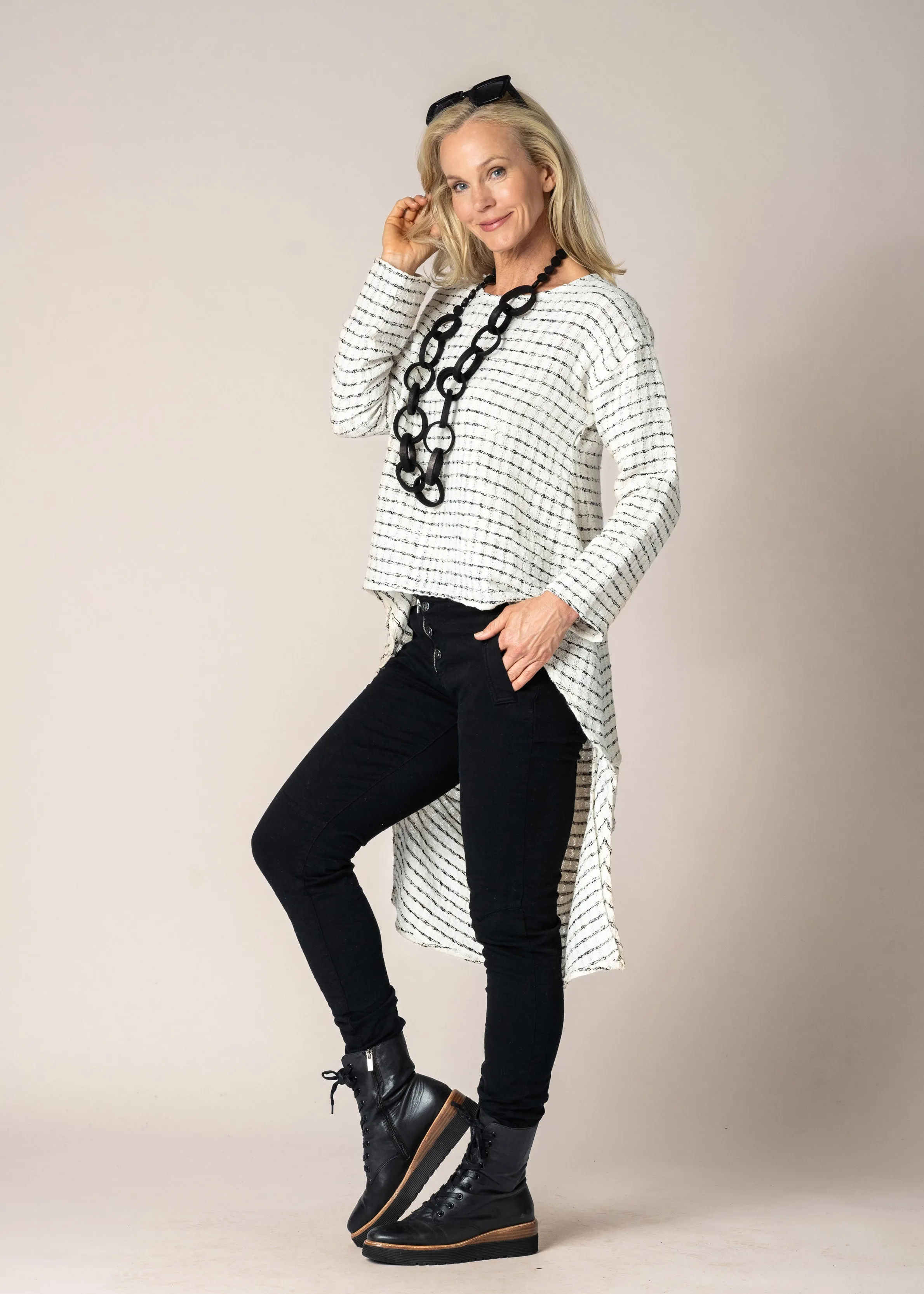 Norah Linen Top in Cream