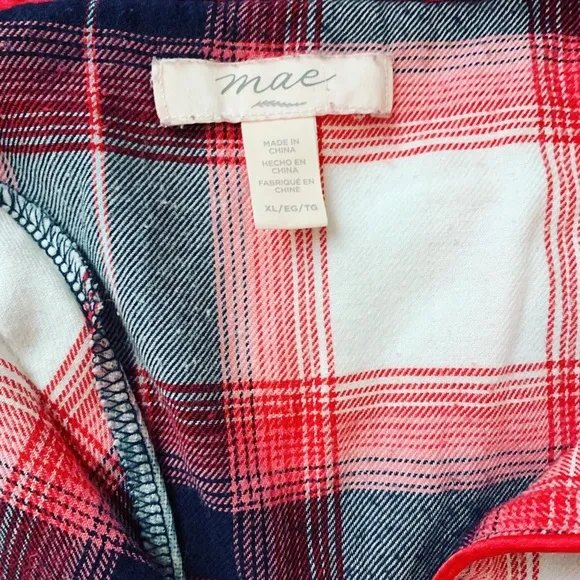 NWOT Plaid Pajama Lot MAE HANNAH Wondershop