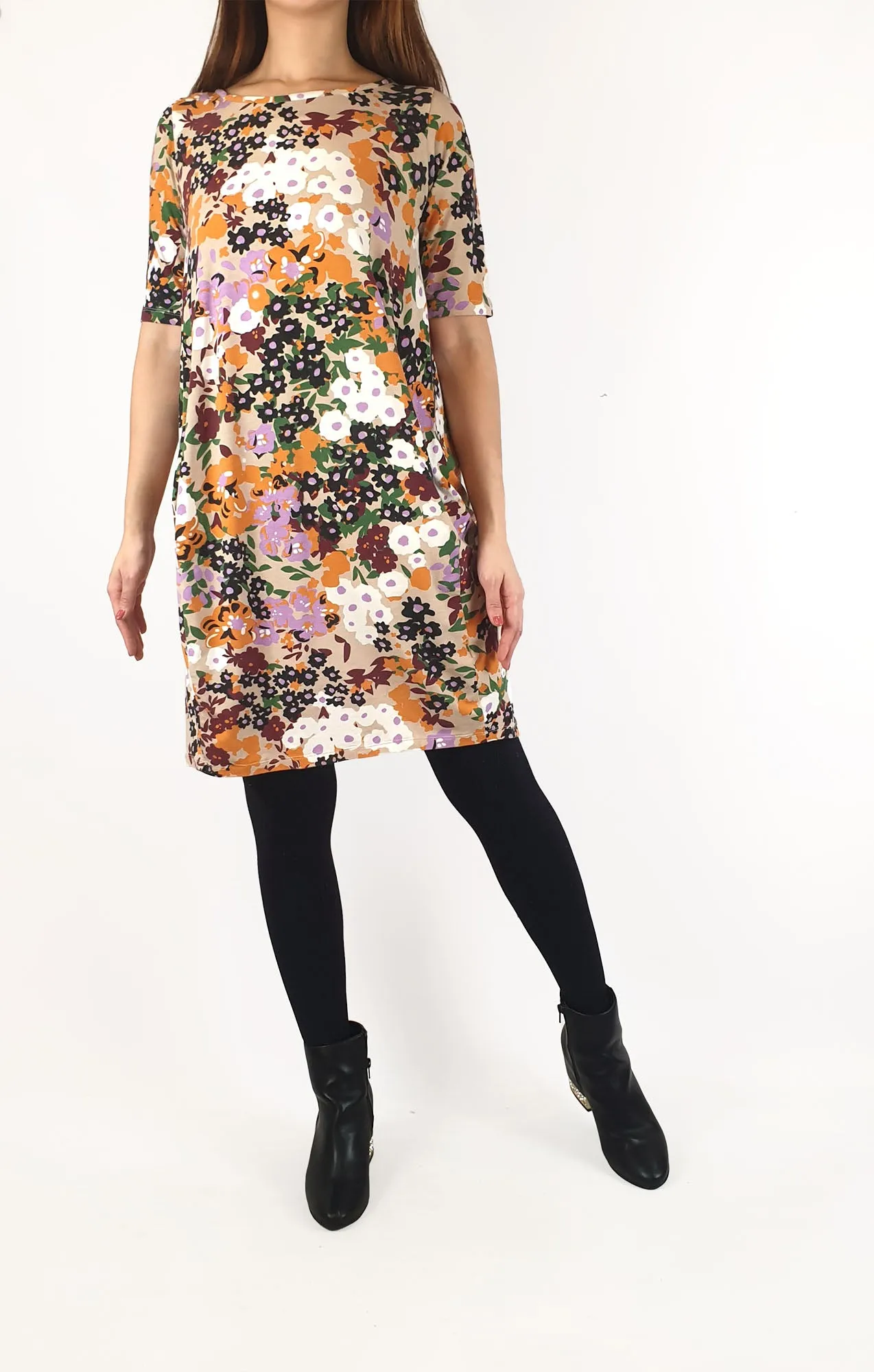 Obus floral half sleeve dress size 2, best fits 10