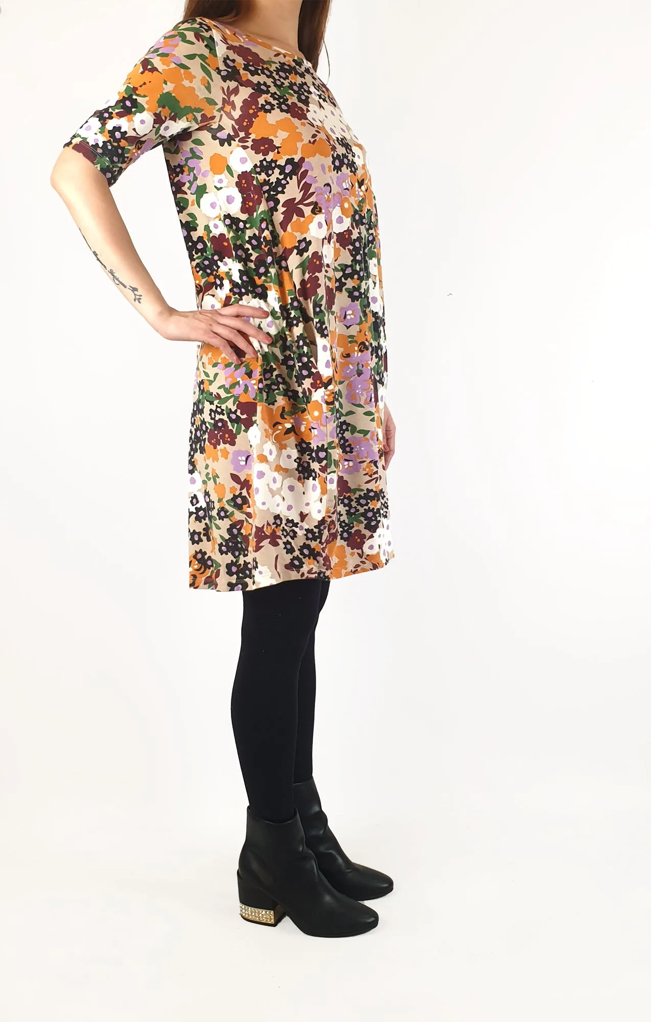 Obus floral half sleeve dress size 2, best fits 10