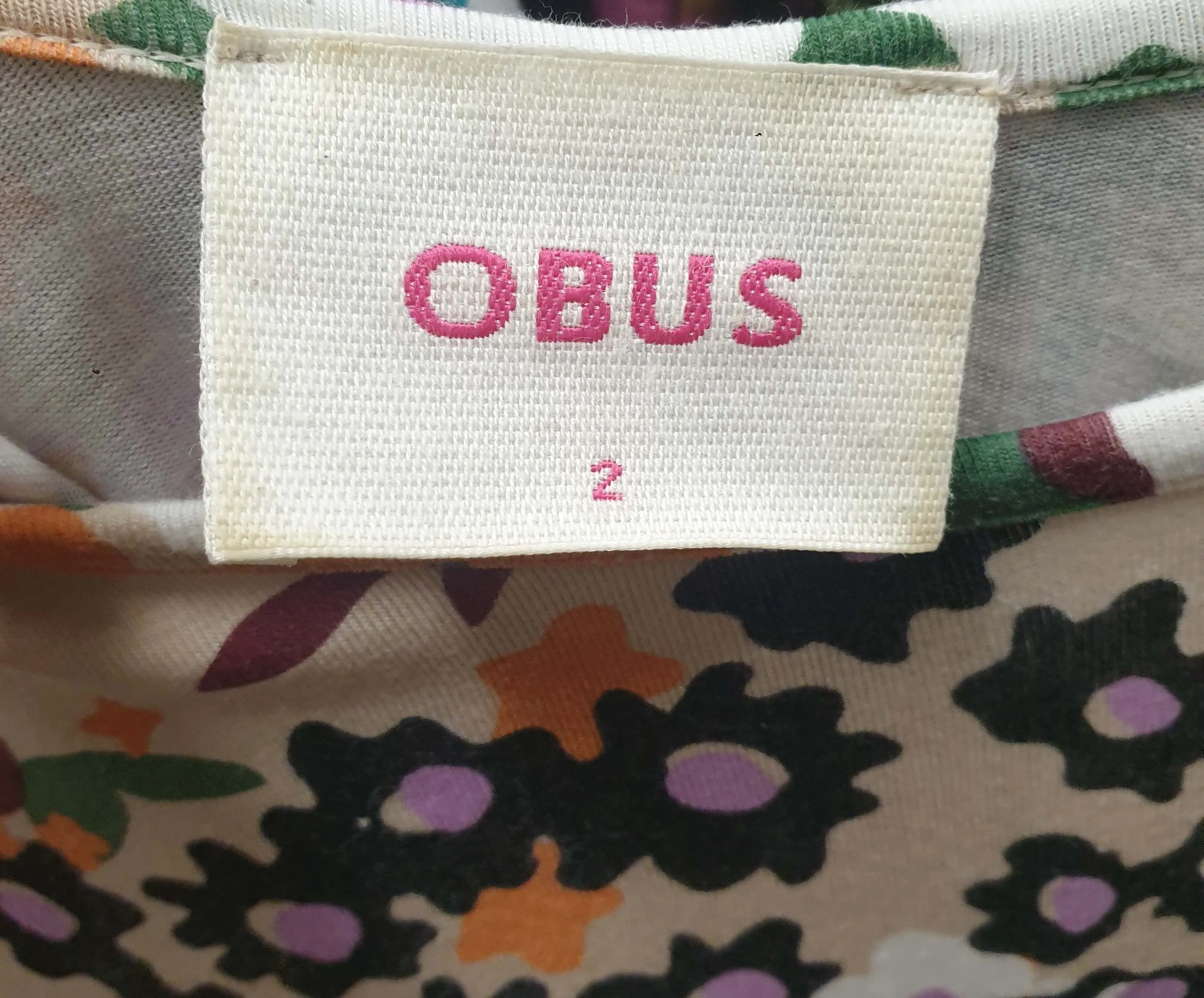 Obus floral half sleeve dress size 2, best fits 10