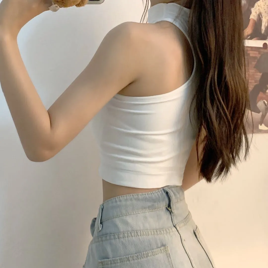 Off Shoulder Crop Top with Built-In Bra