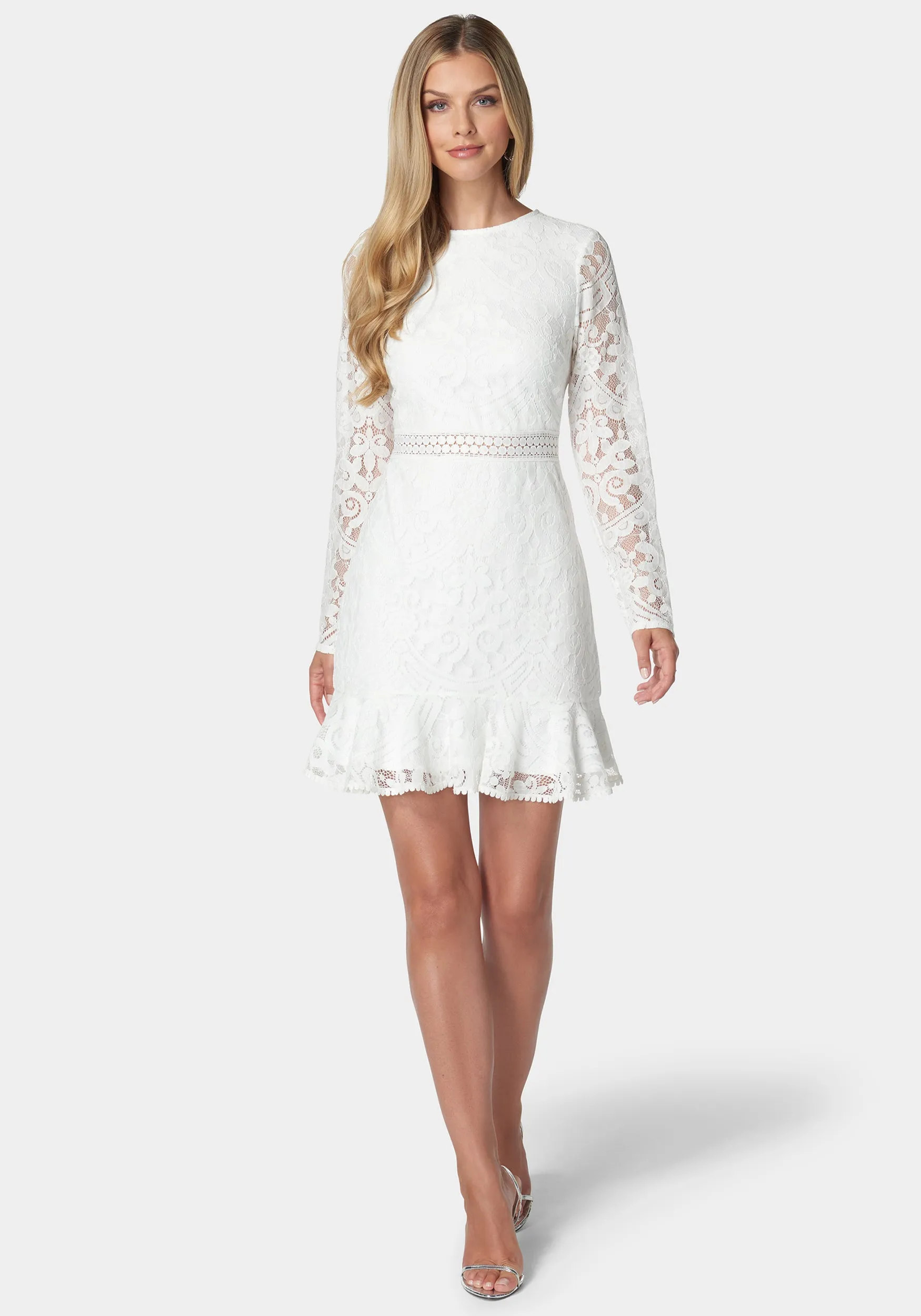 Open Back Lace Mini Dress