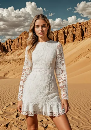 Open Back Lace Mini Dress