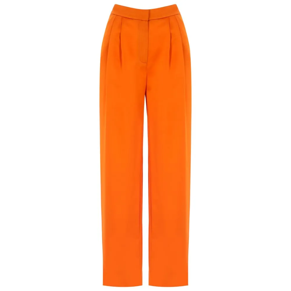 Orange Wide-Leg Pants