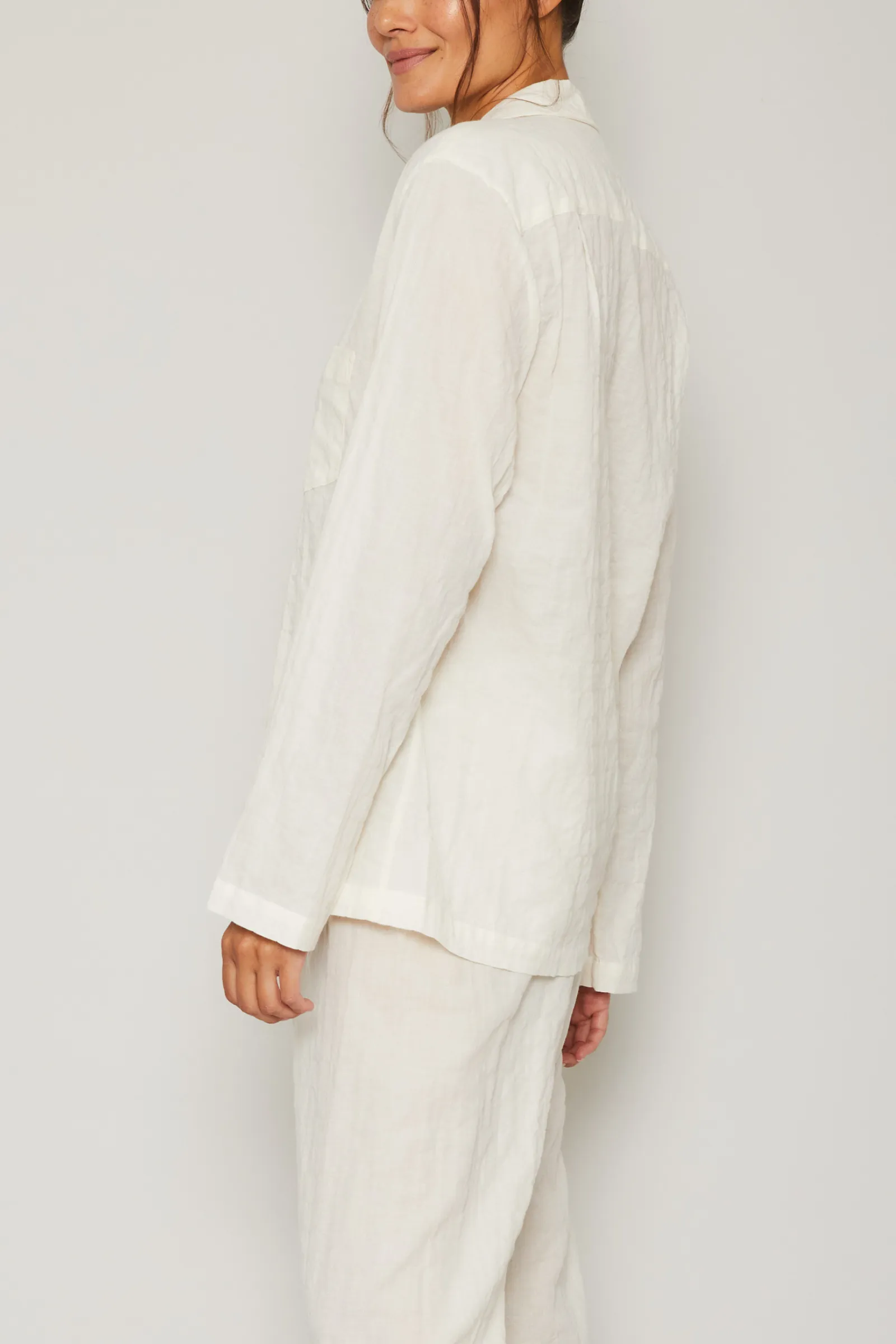 Organic Japanese Cotton Pajama Set-Cream