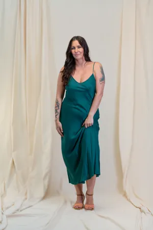 Otomo Linen Silk Slip Maxi Jade