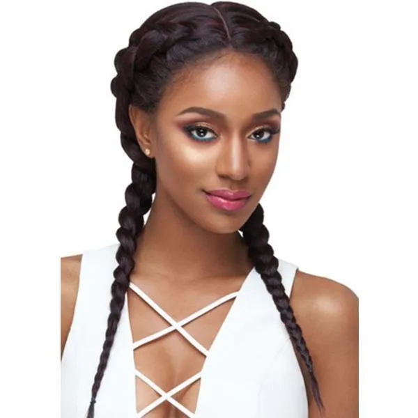 Outre Synthetic Swiss X Lace Front Wig - VIXEN BLOW OUT STRAIGHT (4 Way Part Cap Construction)