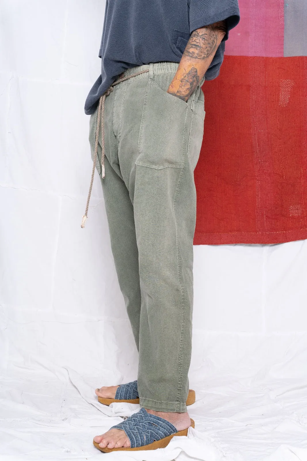 P38 Hemp & Organic Cotton Sunfaded Olive Army