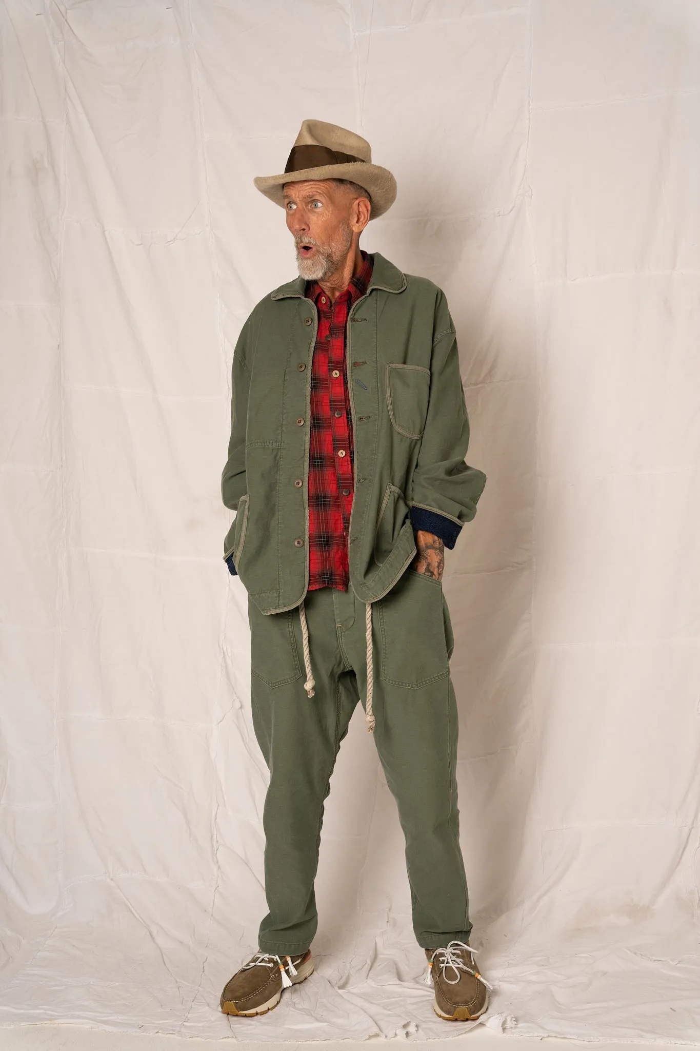P63 Fatigue Army Cotton Sateen Heavy Stonewashed
